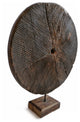 Consigned India Wood Wheel on Stand