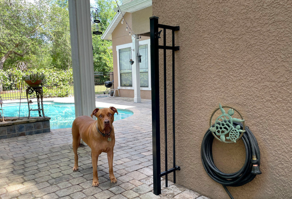 Verdigris Bronze Finish Cast Iron Sea Turtle Wall Mounted Garden Hose Holder