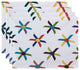 18"x14" Pinwheel Pop, Geometric Print Placemat, Turquoise, Set of 4