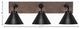 Oxbridge, Bath Bar, Matte Black & Painted Distressed Metal, 7" MB Shades