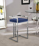 Ezra Counter Stool, Set of 2, Navy Velvet, Chrome Base