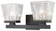 Zlite 1936-2V-MB 2-Light Vanity, Clear