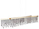 Vado Ligure | Modern Gold Crystal Ceiling Chandelier for Dining Room, 59"