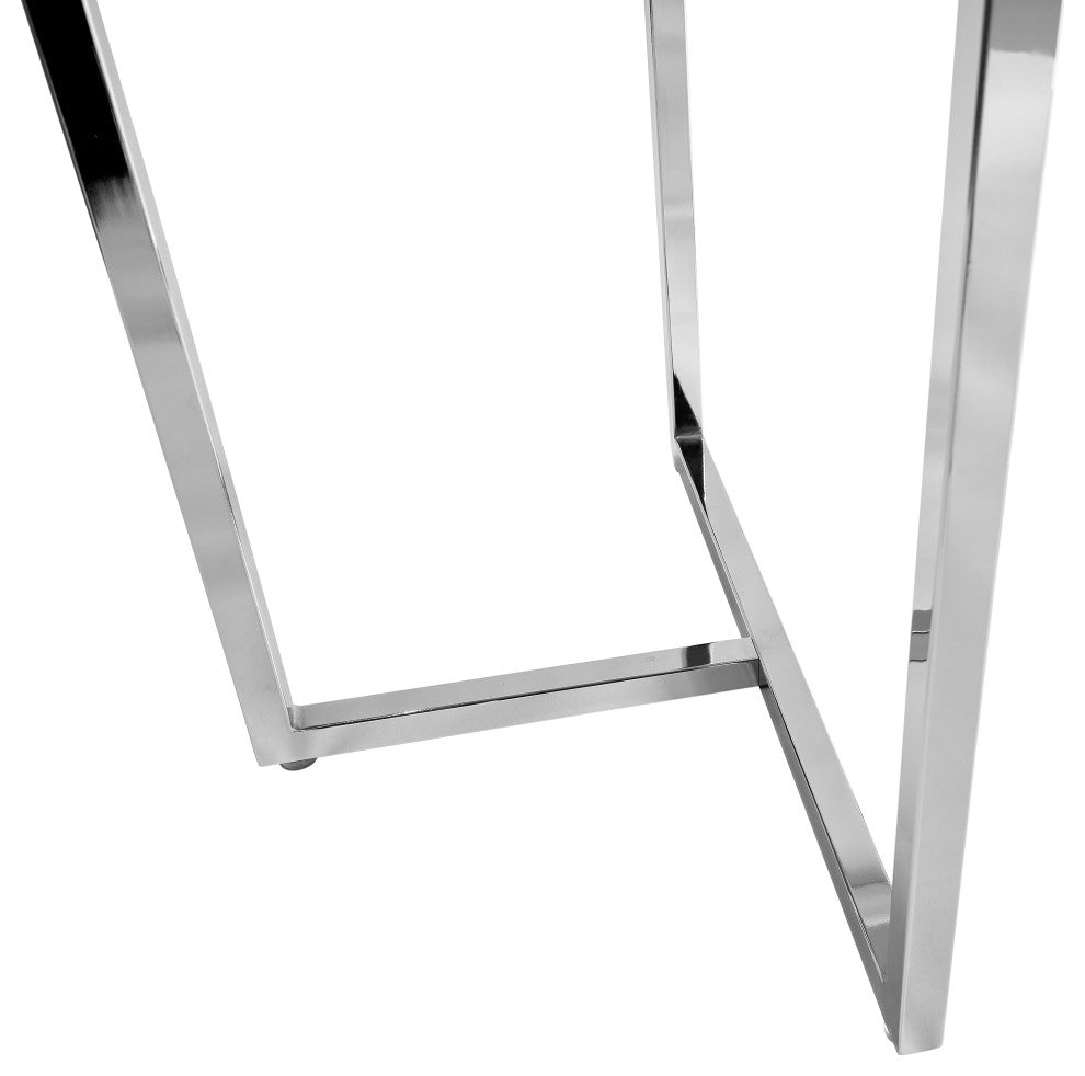 Legend Rectangular Dining Table, Chrome, 36x66