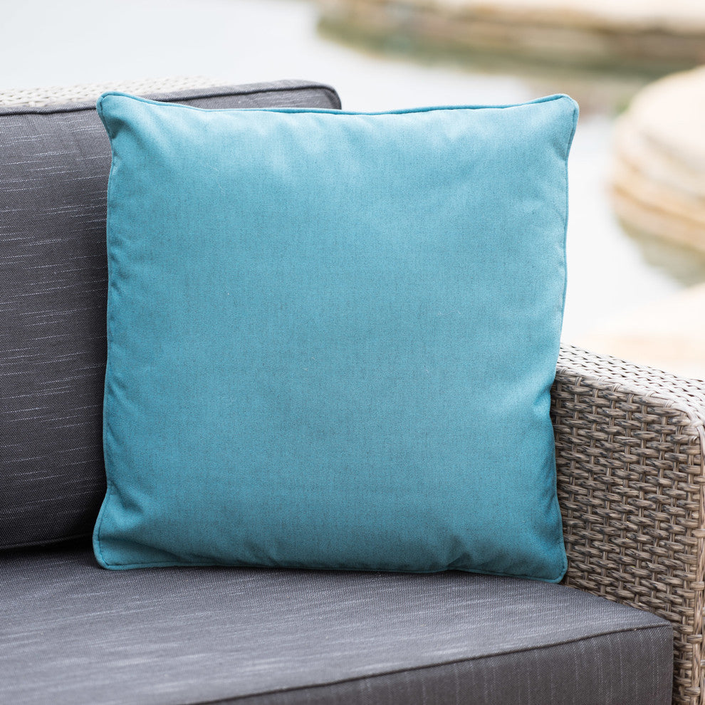 GDF Studio Corona Outdoor Patio Water Resistant Pillow, Teal, Single