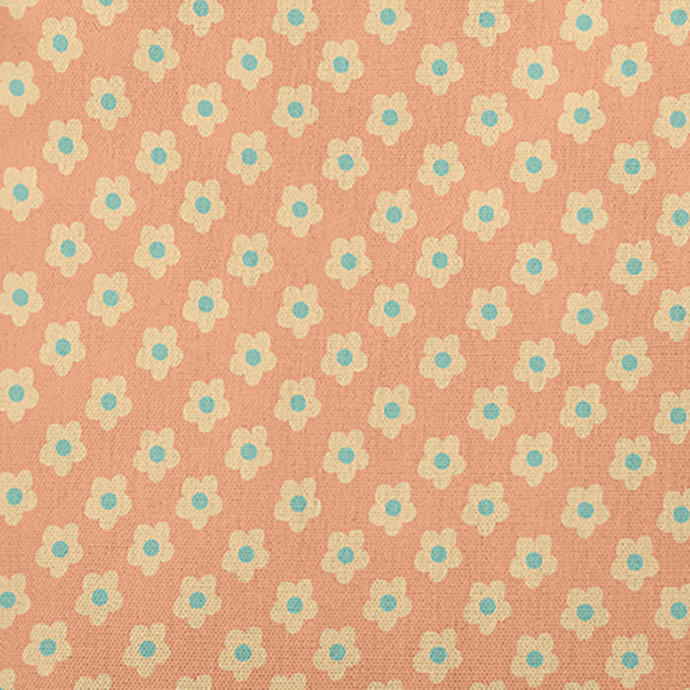 Flower Power Decorative Throw Pillow, Orange, 26"x 26"