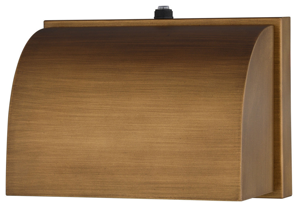 Walsh 1-Light Wrm Brass Dusk to Dawn Modern Outdoor Wall Sconce Fixture Dark Sky, Warm Brass, 7"wx4.75"hx4"d