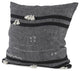 Dark Gray Detailed Throw Pillow Cover