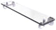 Pacific Grove 22" Glass Shelf with Groovy Accents, Matte White