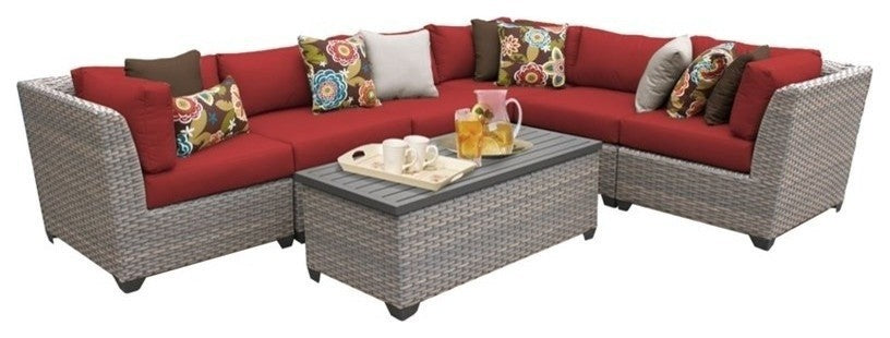 Florence 7 Piece Outdoor Wicker Patio Furniture Set 07b