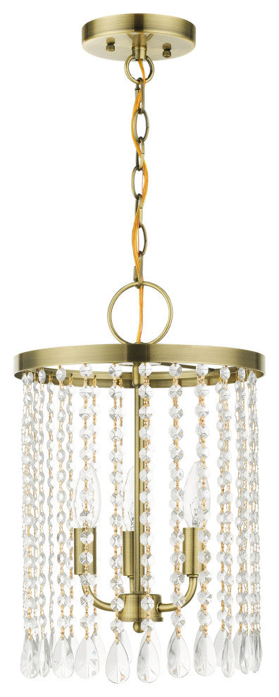 Antique Brass Transitional, Dazzling, Modern Classic, Pendant Chandelier