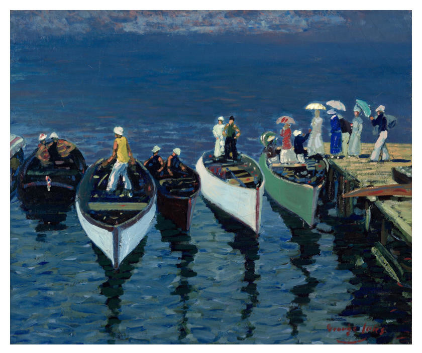 "Holiday on the Hudson, c.1912" Paper Print by George Benjamin Luks, 18"x15"