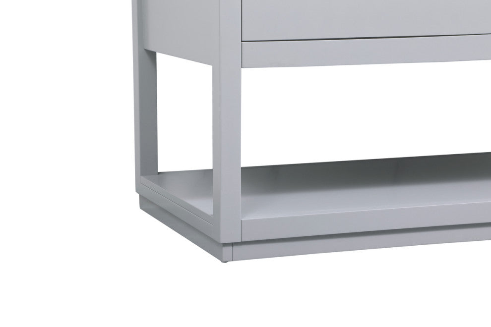 48" Single Bathroom Vanity, Gray, With Backsplash