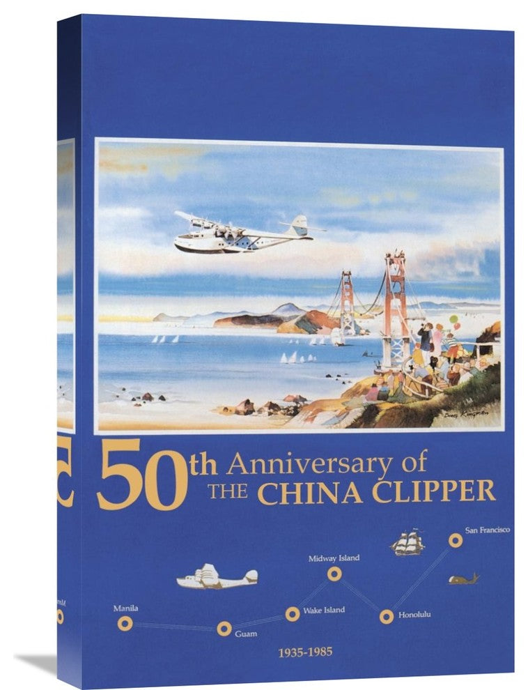 "50th Anniversary of the China Clipper" Canvas Giclee, 16"x24"