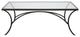 Uttermost 22909 Alayna Black Metal/Glass Coffee Table