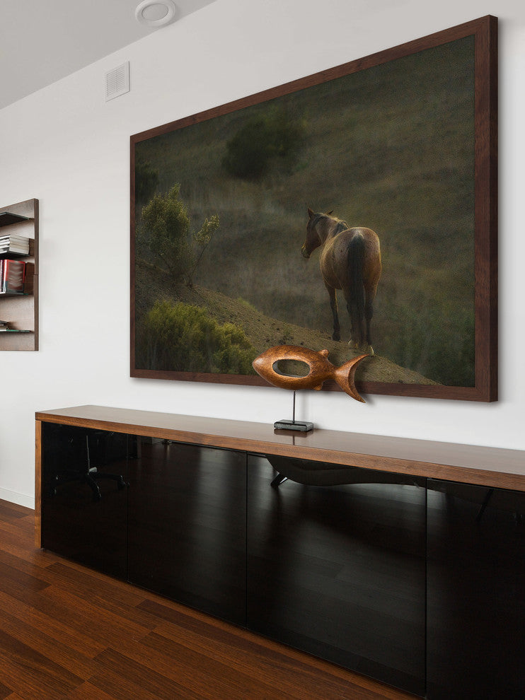 "Mustang at Dusk" Framed Painting Print, 36x24