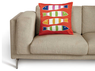 Picketfish Orange Digital Printed Pillow