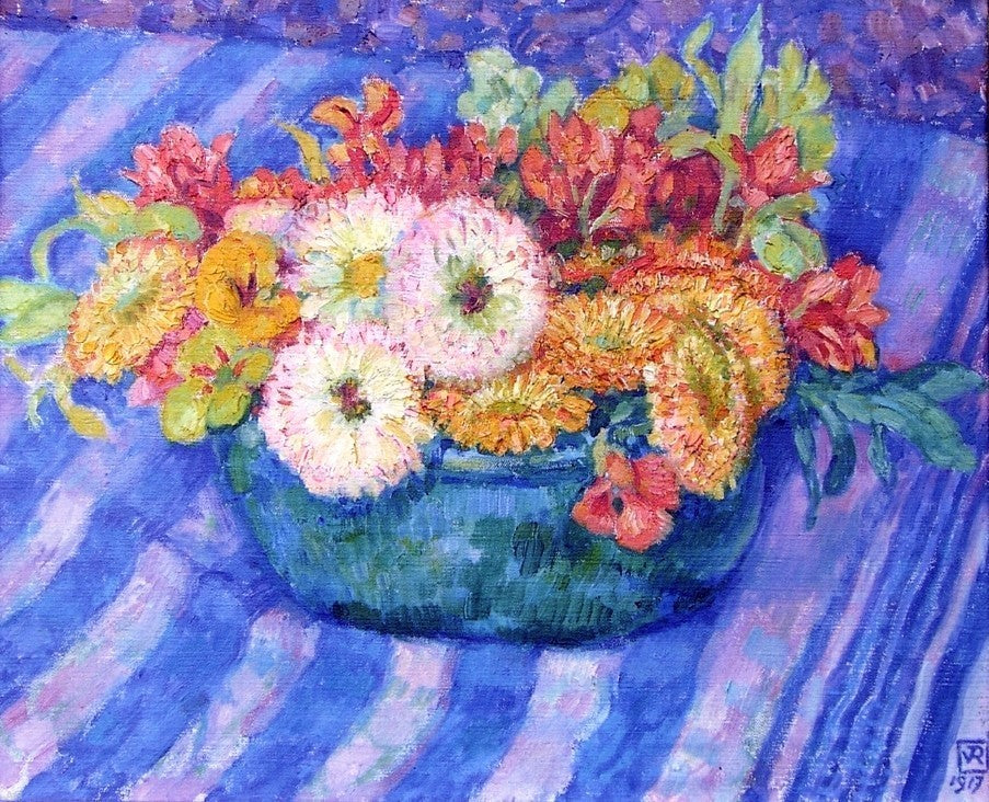 Theo Van Rysselberghe Yellow Bouquet, 20"x25" Wall Decal Print