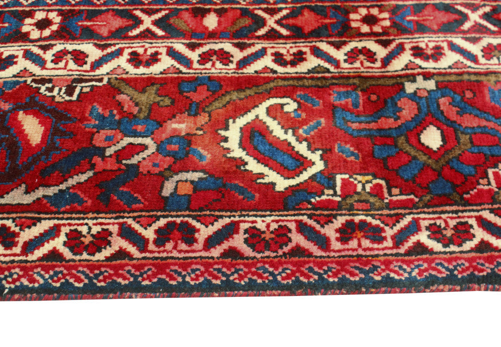 Fine Vintage Distressed Marly Red/Ivory Rug, 8'2 x 12'0