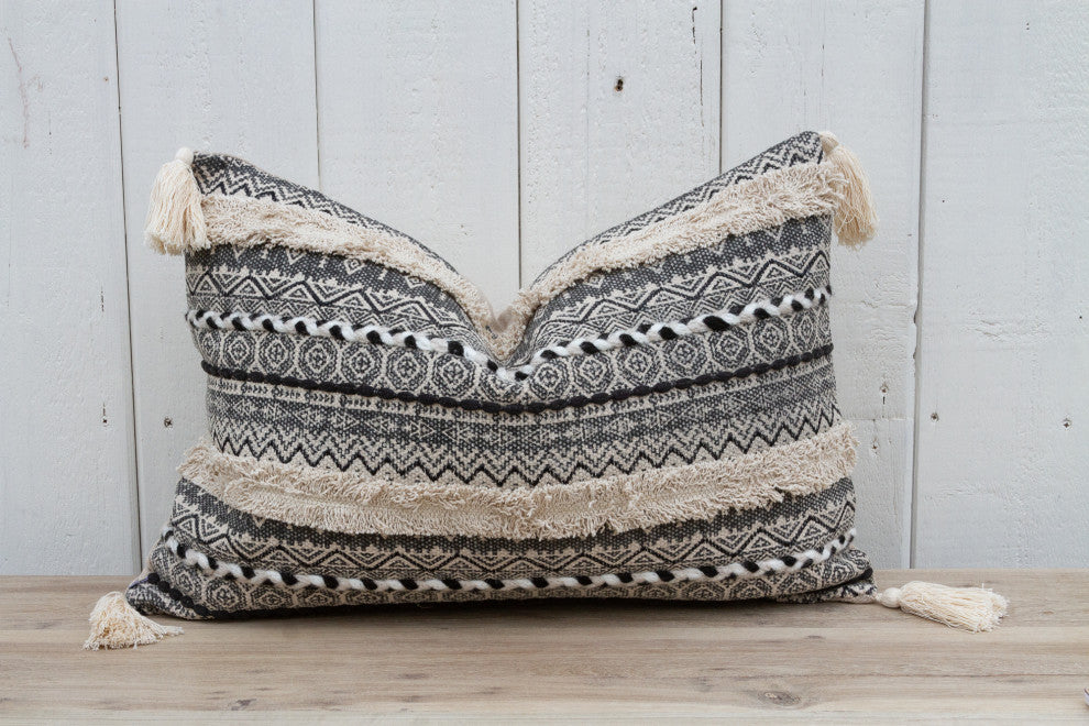 Dove Plume Nomadic Moroccan Lumbar Pillow