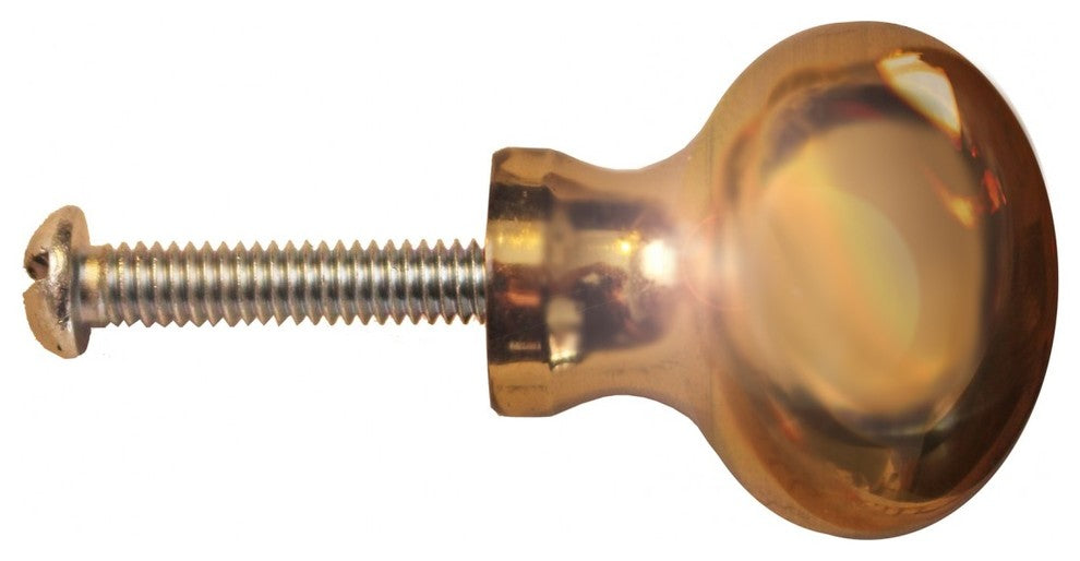 Cabinet Knob Black Solid Brass Colonial 1" Dia |