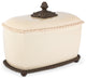 Cream Stoneware Acanthus Bread Box