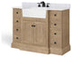 Fermo Bath Vanity, Weathered Fir, 48", Marble Top, Single Sink, Freestanding