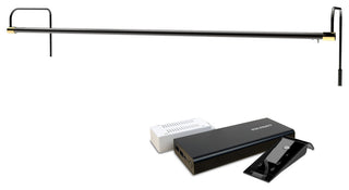 43" Tru-Slim Picture Light, Black/Brass With Rechargeable Battery