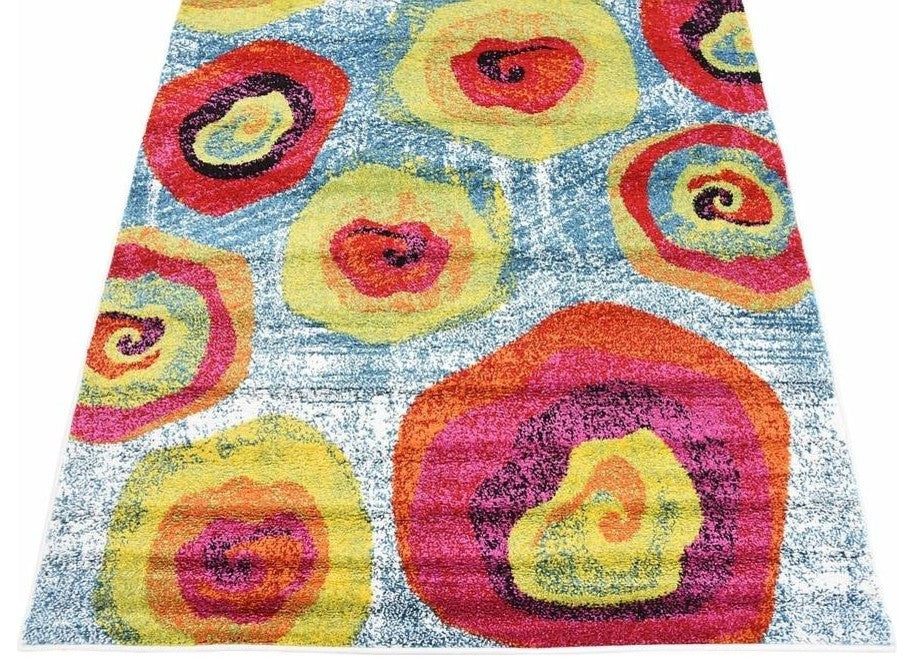 Unique Loom Blue Lyon Sydney 4' 0 x 6' 0 Area Rug