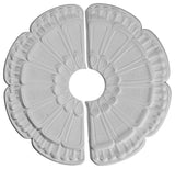 18 1/2"OD x 3 5/8"ID x 7/8"P Flower Ceiling Medallion, Two Piece