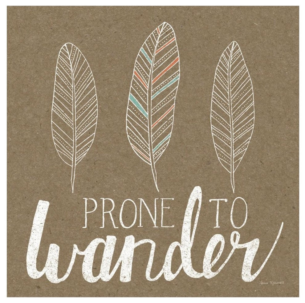 "Prone to Wander" Digital Paper Print by Laura Marshall, 42"x42"