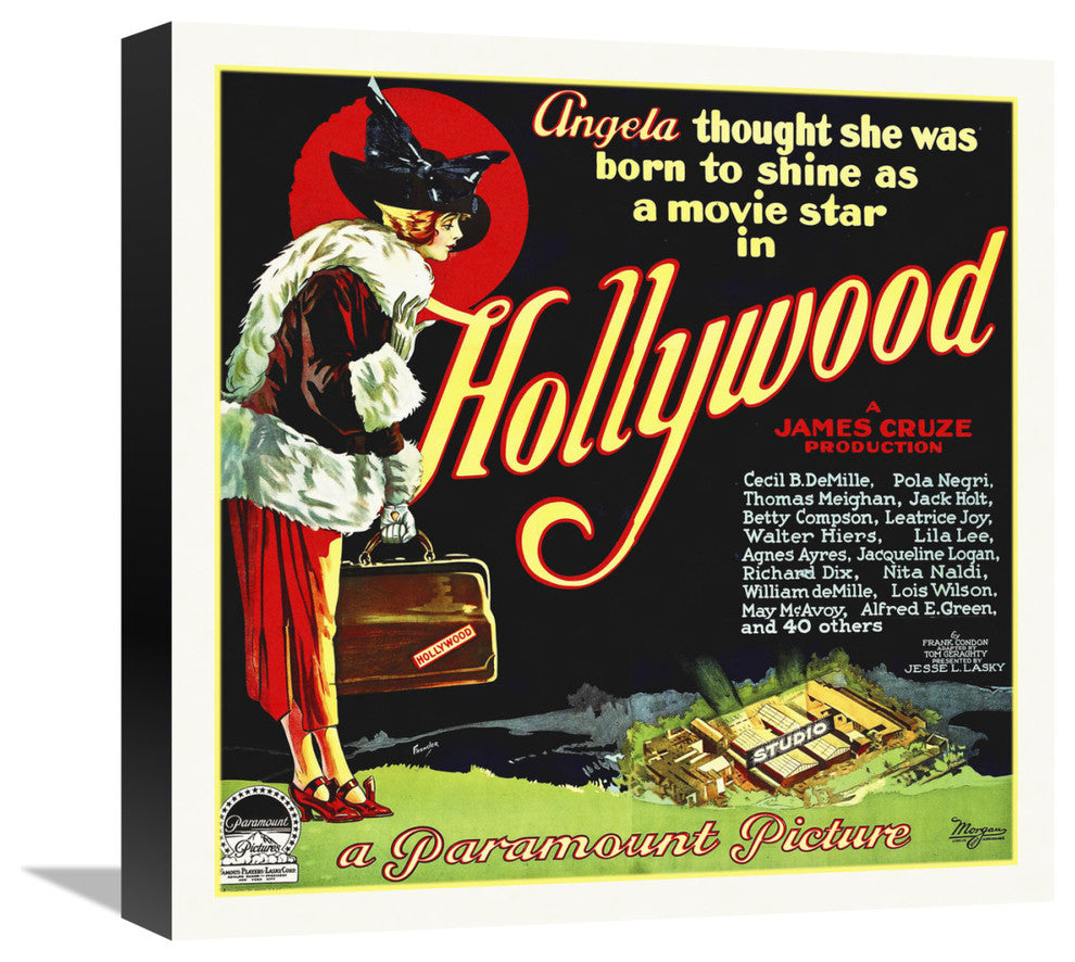 "Hollywood $9,000" Stretched Canvas Giclee by Hollywood Photo Archive, 16"x16"
