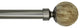 Linen Avenue Tan Travertine Single Curtain Rod Set,28-48 Inch,Brushed Nickel