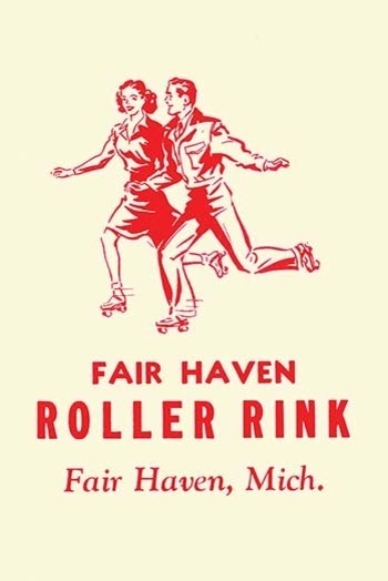 Fair Have Roller Rink- Gallery Wrapped Canvas Art 28" x 42"