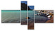 Bright Blue Waters of Mountain Lake, Landscape Canvas Print, 60"x32", 4 panels