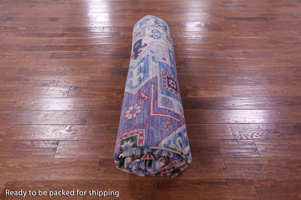 9' 2" X 12' 3" Kazak Handmade Wool Rug - Q13270