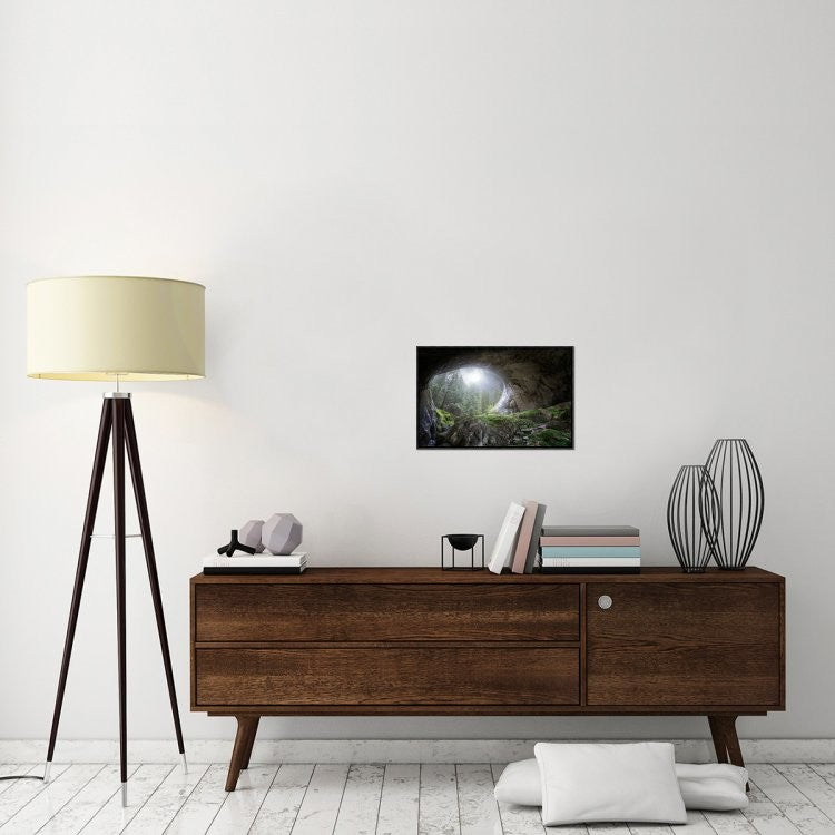 "Peek To Heaven" Framed Canvas Giclee by Esmee Prexus, 23x15"