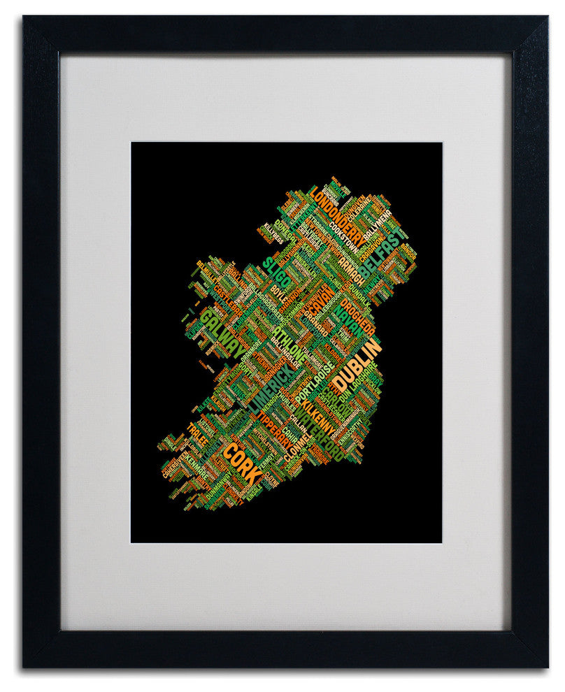 'Ireland IV' Matted Framed Canvas Art by Michael Tompsett
