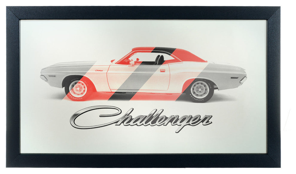 Dodge Logo Mirror, Challenger Stripes