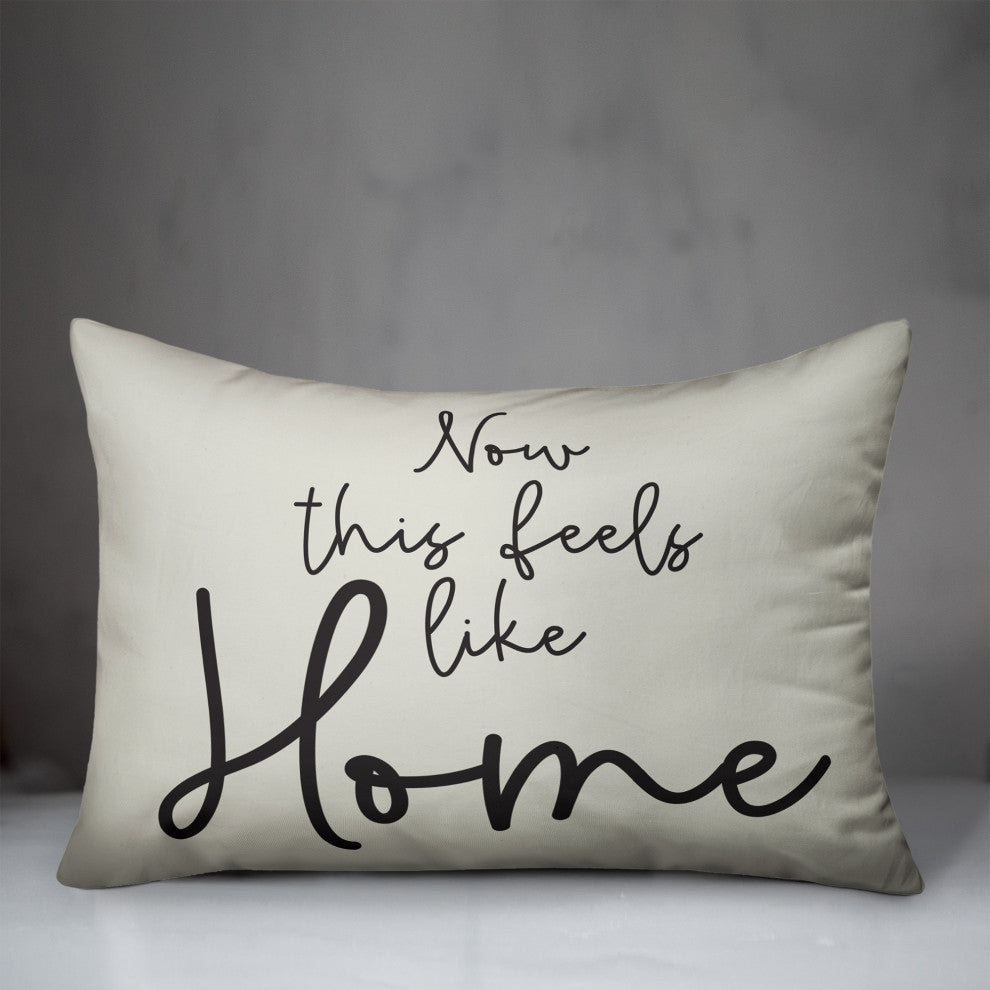 White Feels Like Home 14x20 Indoor/Outdoor Pillow