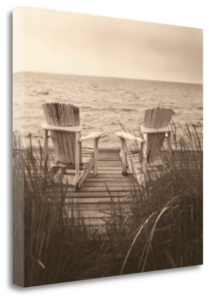 "Beach Chairs" By Christine Triebert, Giclee Print on Gallery Wrap Canvas