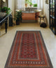 Fine Vintage Distressed Massiya Red/Charcoal Runner, 3'1x5'8