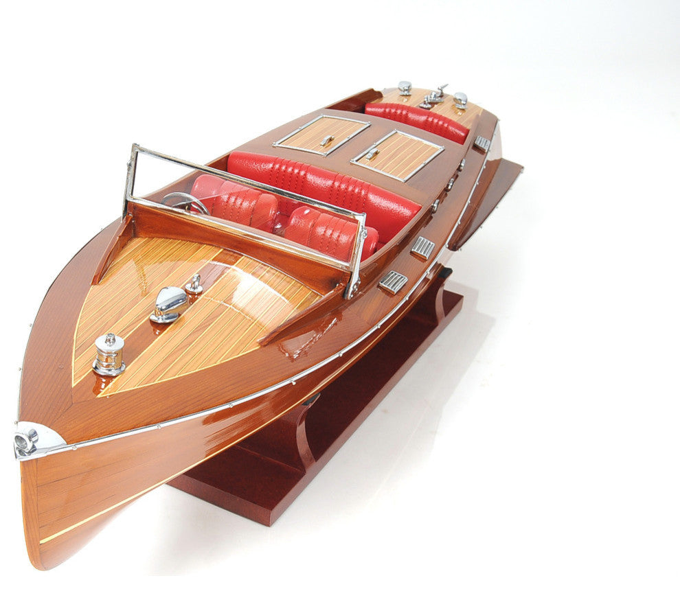 Chris Craft Runabout Medium Wooden Handcrafted boat model