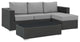 Modern Outdoor Lounge Sectional Sofa Set, Sunbrella Rattan Wicker, Gray