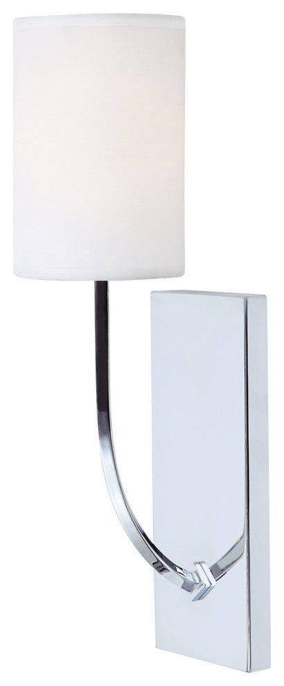 Matteo Lighting W55701CH One Light Wall Sconce, Chrome Finish