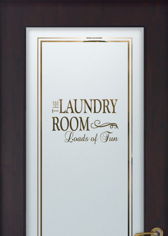 Laundry Door - Loads of Fun - Primed - 32" x 96" - Knob on Left - Push Open