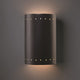 Ambiance ADA Outdoor Large Ceramic Cylinder Wall Sconce, Carbon Matte Black, LED