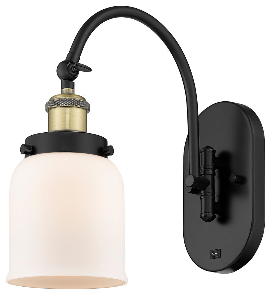 Bell Sconce, Black Antique Brass, Matte White, Matte White