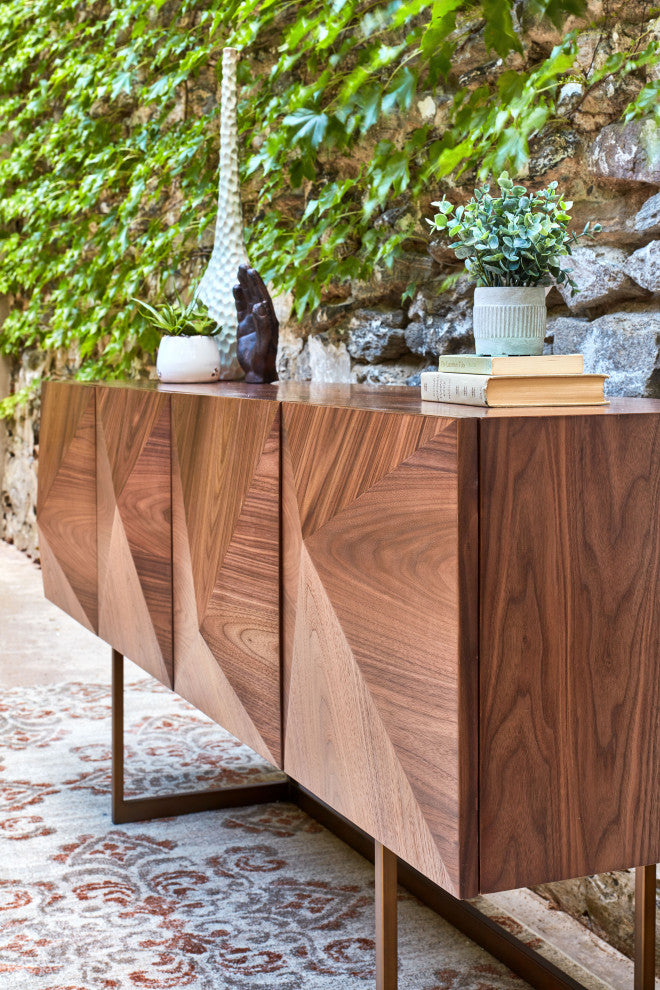 Cube Sideboard, Walnut, Vintage Copper