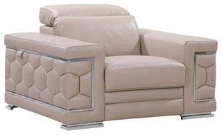 29to 38" Modern Beige Leather Chair